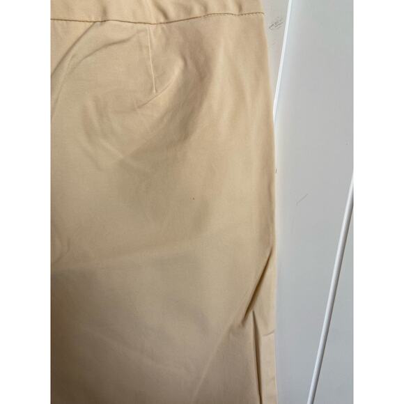 J. Jill Womens Pants Sz 8 Crop Capri Stretch Light Yellow Tan Cream Beige - Picture 6 of 9